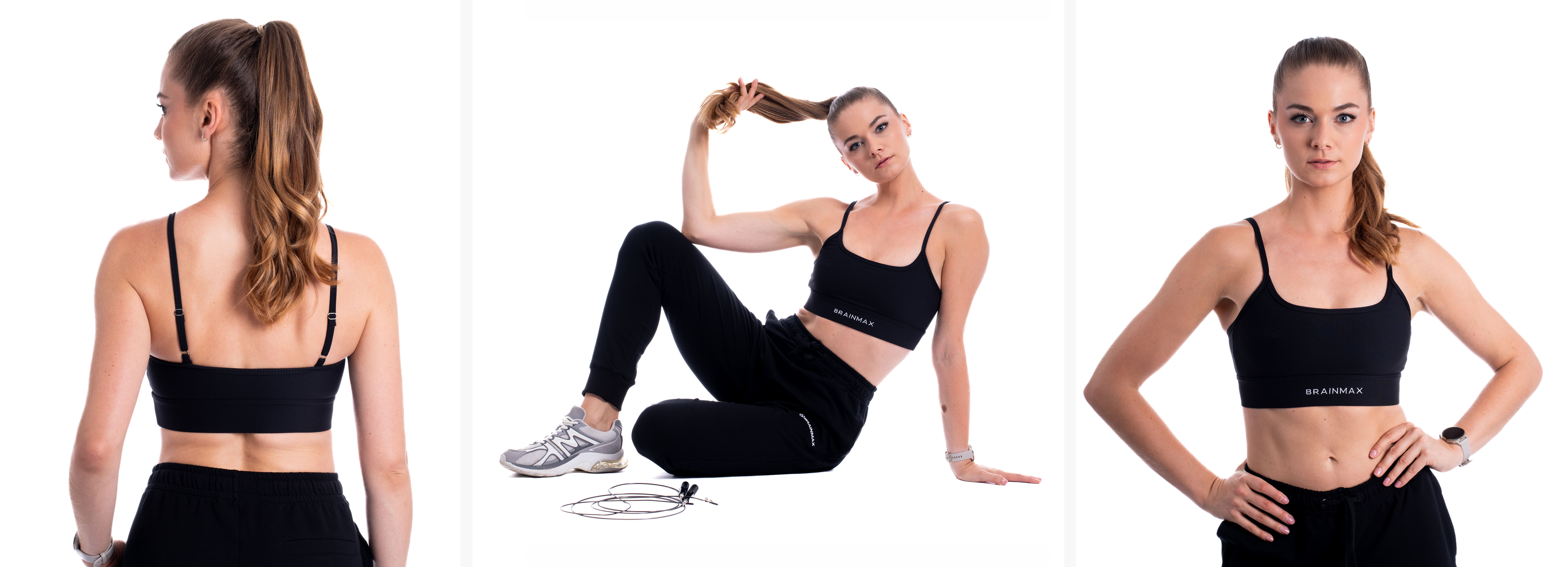 černý podprsenkový top